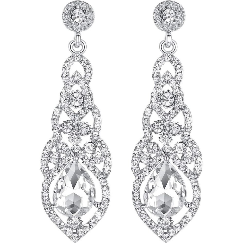 Women's Alloy Teardrop Crystal Chandelier Dangle Earrings